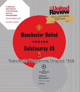 Manchester United v Galatasaray UEFA Champions League Group H 19/9 