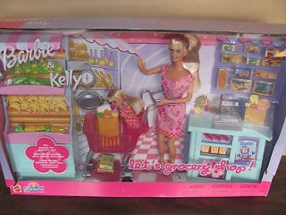 Toys R Us Exclusive 2002 Mattel Barbie & Kelly Doll Lets Grocery Shop 