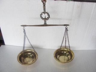 Old Decorative Brass Weighing Scale , Nice design