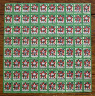 1931 us christmas seal sheet of 80 mint seals louisiana