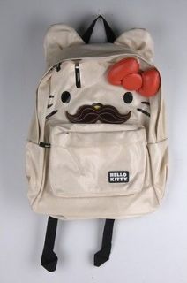 Loungefly Hello Kitty Beige Hello Kitty Mustache Backpack 3093