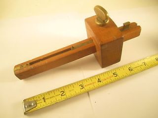 mortise gauge wood and brass carpenter marking tool time left