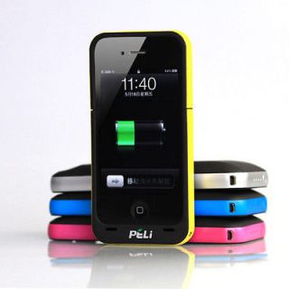 HOT 1700mAh Rechargeable Peli Battery Case Charger for Apple iPhone 4 