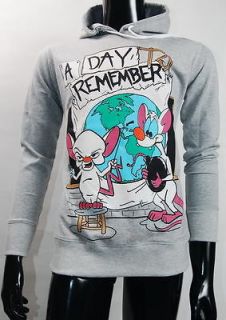 DAY TO REMEMBER ADTR pinky and the brain Band Gray Hoodie Men Woman 