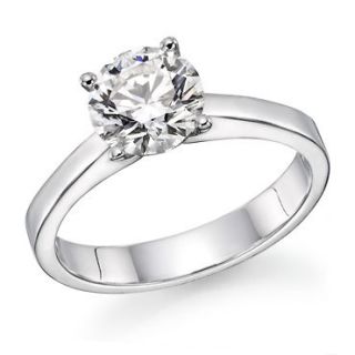 carat Certified Round Diamond Solitaire Engagement Ring in 14k 