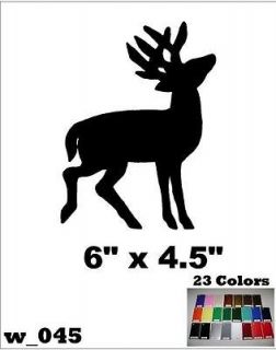 Vinyl Stickers Decals Wall Decor Whitetail Deer Silhouette Rack 