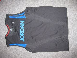 NEW Nike Air Jordan Mens Aero Basketball Jersey Black/Blue Size XL 