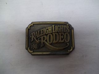 vintage 80 s rodeo western belt buckle raleigh lights time