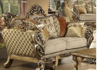 Formal Sofa LoveSeat Chair & Table Complete 6 Piece Living Room Set HD 