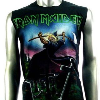   Maiden Sleeveless T Shirt Tank Top Biker Rider Heavy Metal Rock KB29
