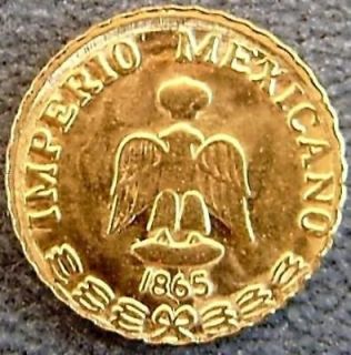 50 1865 MAXIMILIAN PESO MINIATURE GOLD COINS *COOL CUTE, FREE GOLD 