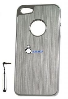   Luxury Back Case Cover for Latest iPhone 5 6th Silver Brushed Metal