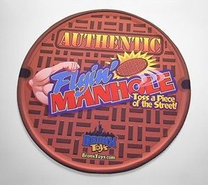   City NYC Street Size Flying Manhole Cover Disc Frisbee Throwing Toy