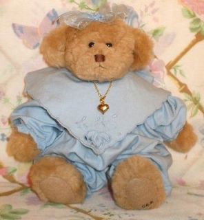  COLLECTIBLES CAROL KIRBY 9 PLUSH GIRL TEDDY BEAR IN BLUE MELINDA