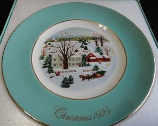 Avon collectors plate   Christmas on the Farm, 1973 REDUCED 12 14