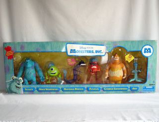 MONSTERS INC 6 TOP SCARER TALKING Figures Set toy SULLEY MIKE RANDALL 