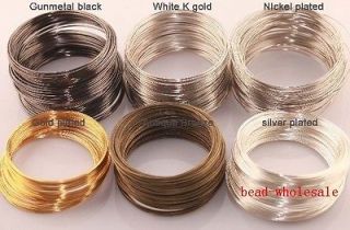   loop Plated Memory Steel Wire For Cuff Bracelet 0.6mm 7 color choose