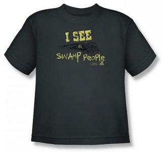 Swamp People I See Swamp People Youth Charcoal T Shirt AE129 YT