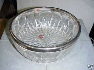 eales 1779 crystal bowl silver plate rim italy time left