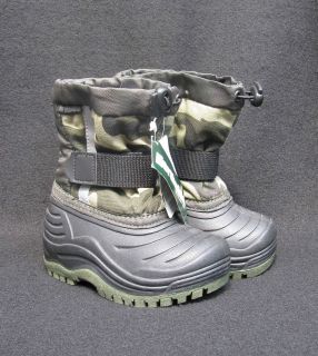 NWT Northside Green CAMOUFLAGE Rain Snow Boots, Insulated, Boys Size 