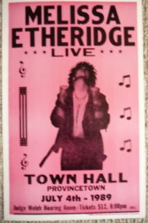 melissa etheridge live in provincetown in 1985 poster expedited 