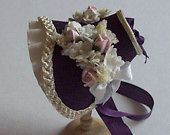 Miniature Hat / Bonnet   NEW LISTING   HANDCRAFTED OOAK 112 SCALE 