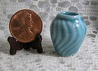 miniature dollhouse ceramic aqua blue swirl vase 172 buy it
