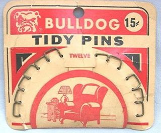 vintage bulldog tidy pins upholstery tacks  12