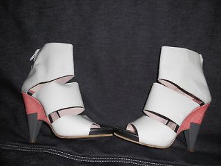 Chloe Poseidon Patent Leather Cutout Open Toe Wedge Ankle Booties 