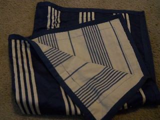 newly listed chaps blue stripes on cream standard sham time