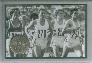 Seb Sebastian Coe Steve Ovett The Moscow Olympic Games Retro Coin Gift 