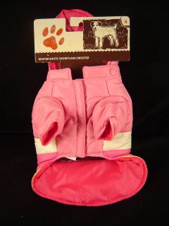 small dog coat winter pink dachshund poodle Bichon apparel new 