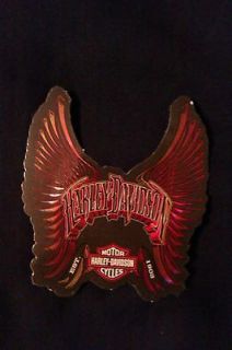 Harley Davidson Eagle Red Wing sticker, motorcycle helmet decal