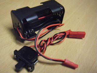   BATTERY BOX & SWITCH FOR NITRO R/C CARS.4 AA CELL PACK/CASE/HOLDER