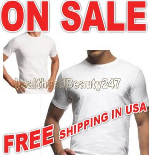 2X Kirkland Signature Mens White Crew Neck T Shirt Sizes M, L, XL 