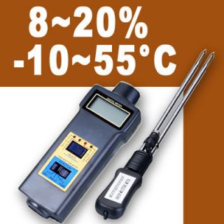 grain moisture temperature meter tester damp wheat corn  63 
