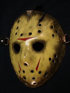 Fiberglass Jason Hockey Goalie Mask Scary Halloween (Part 8 Railroad 
