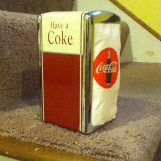 coca cola napkin holder replica time left $ 7 99