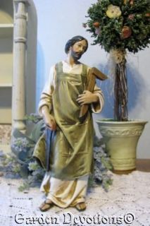 10 STATUE ST. JOSEPH THE CARPENTER ~ SAW & SQUARE Standing Figurine 