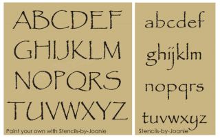   Alphabet Papyrus font 3 CAPS, LC letters 12 pc. Set Prim Sign