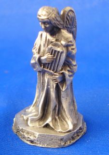 franklin mint pewter figure nativity 1980 angel 