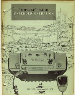 Motorola Motrac Radio Extender Operation Service Bulletin SCB 127