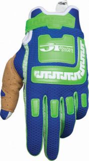 JT Racing Life Line Blue/Green Gloves Dirt Bike Vintage Motocross MX 