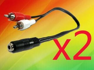 Sony Walkman MP3 Player Phono Audio Cable 2 x RCA Male Line Out