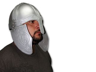 viking helmet celtic dog embossed steel wearable armor time left