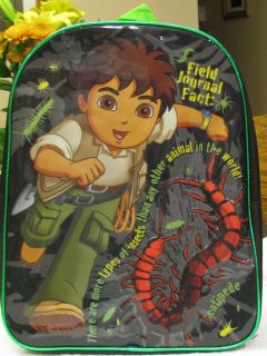 GO DIEGO GO FIELD JOURNAL FACT BACKPAC WITH A RAISED CENTIPEDE ON 