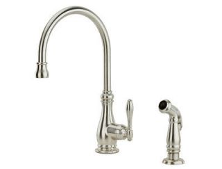 Price Pfister Alina Kitchen Faucet with Sidespray, Stainless Steel