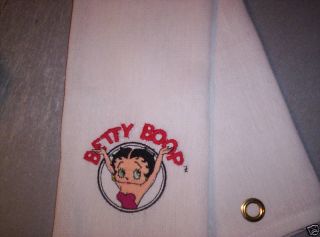 New Embroidered Betty Boop Golf Towel Can Personalize