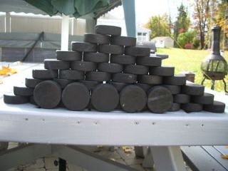 newly listed 50 used official ice hockey pucks for practice