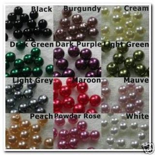 1000 acrylic plastic faux imitation pearl for necklace round bead 6mm 